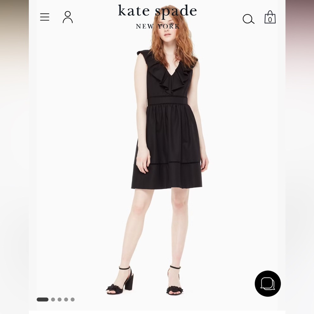 Kate Spade ruffle neck dress